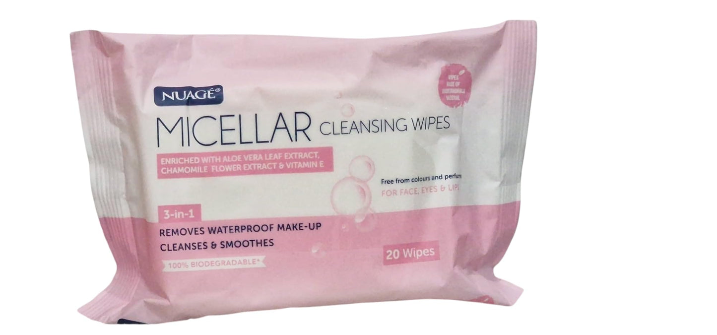 Nuage Micellar Cleansing Wipes - pack of 20