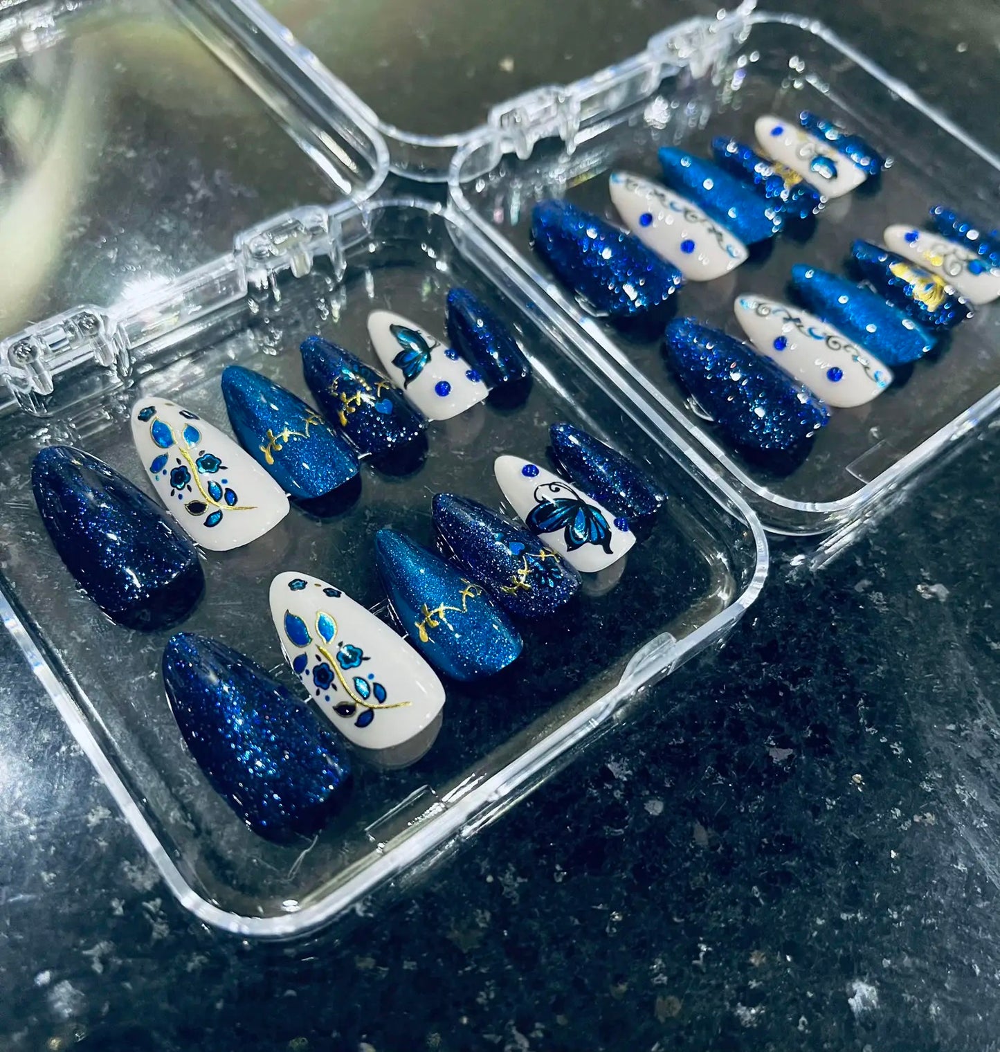 AR Hand Painted Press On Nails