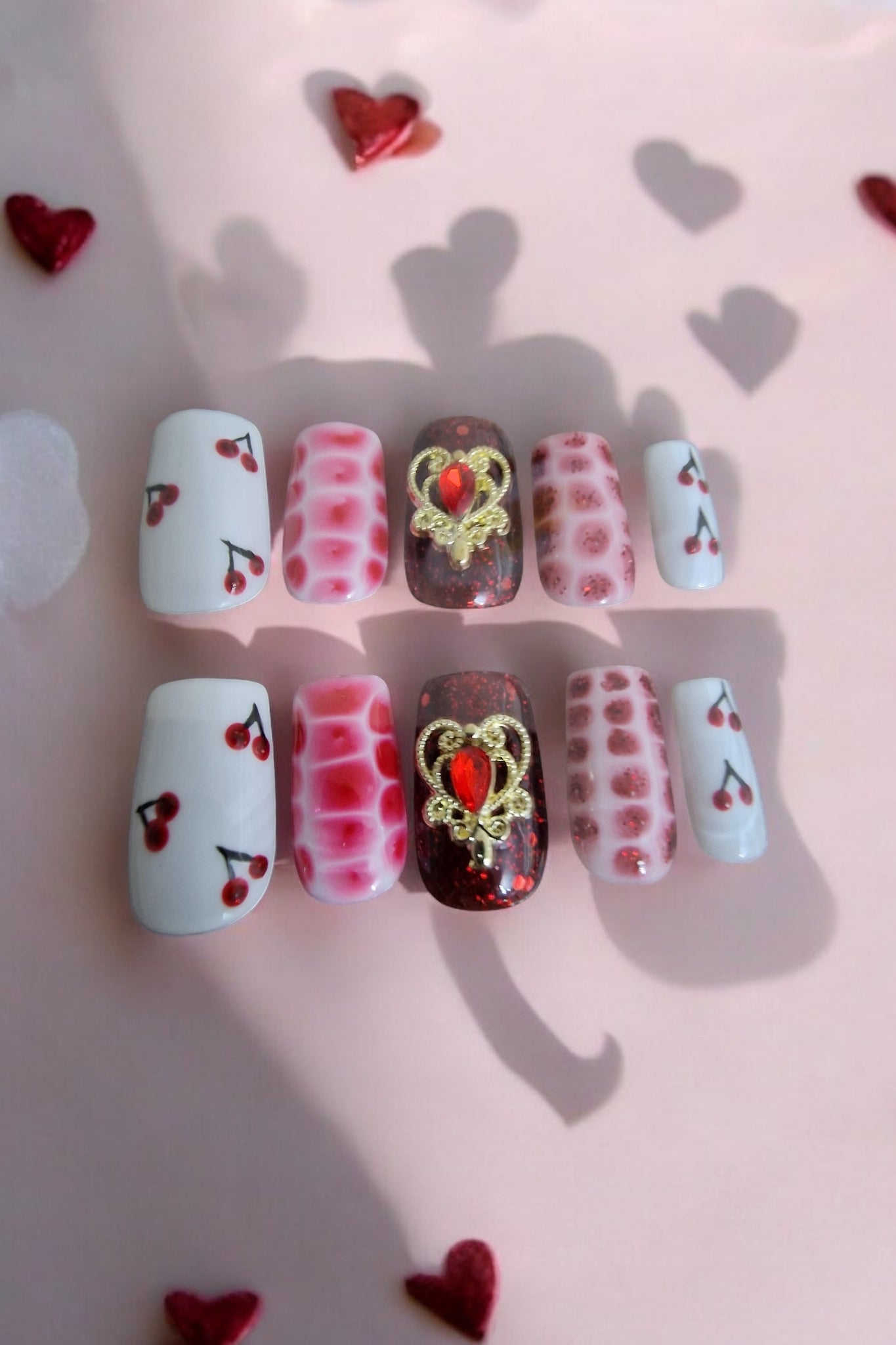 AR Hand Painted Press On Nails