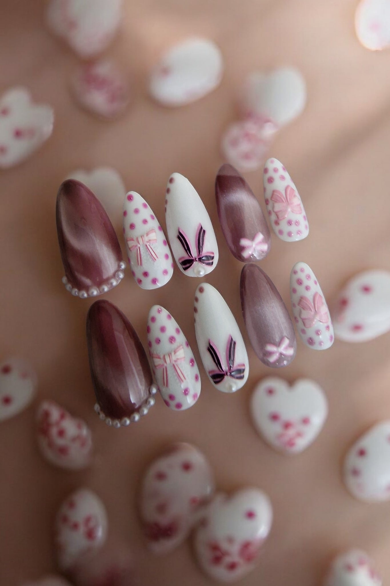 AR Hand Painted Press On Nails