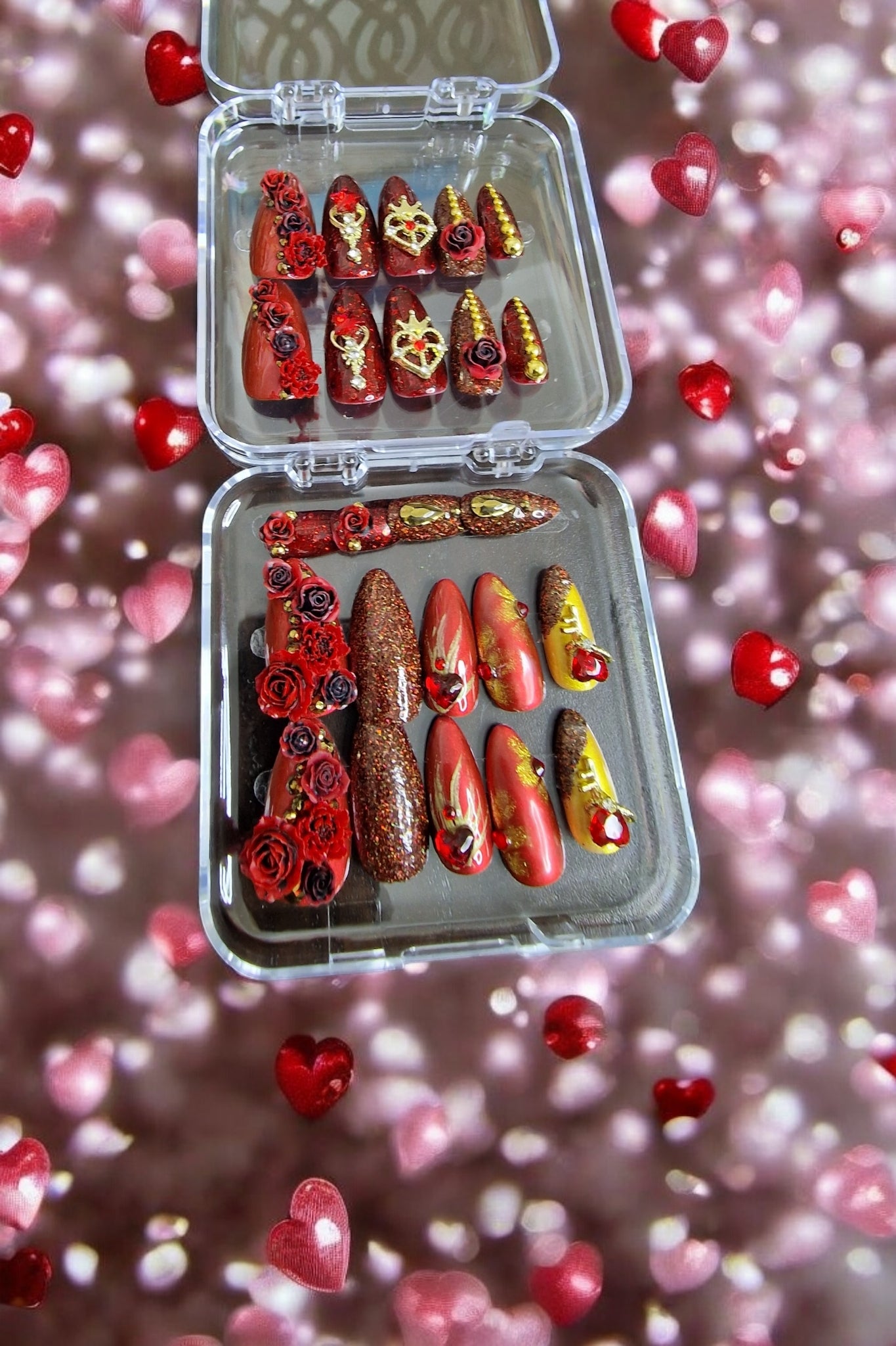 AR Hand Painted Press On Nails