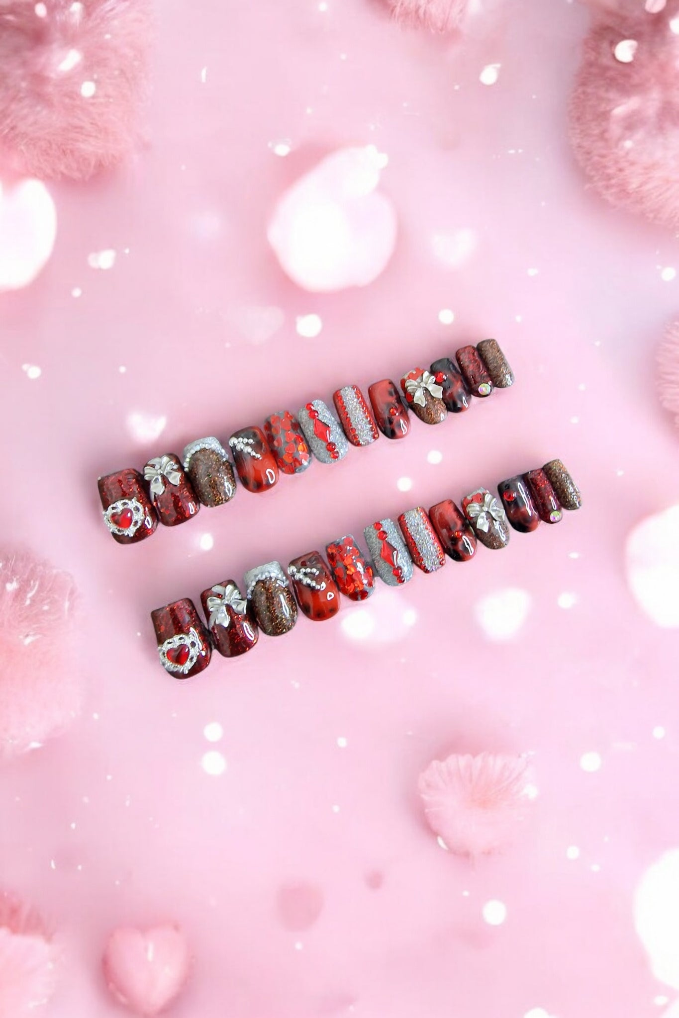AR Hand Painted Press On Nails