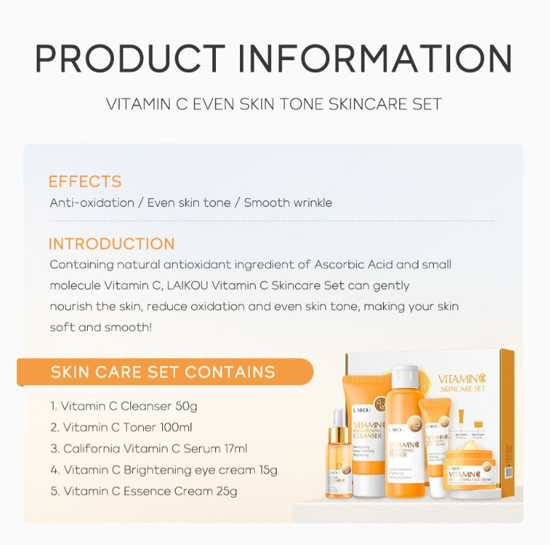 Vitamin C 5pcs Skincare Set