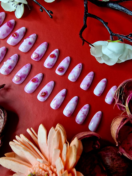 AR Hand Painted Press On Nails
