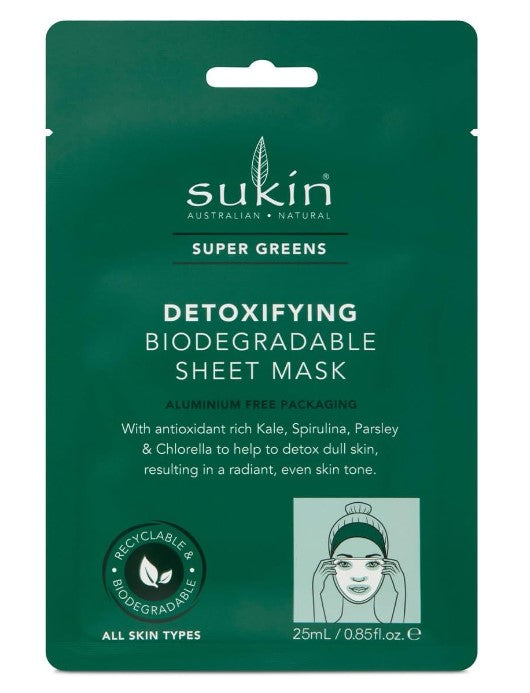 Sukin Super Greens Detoxifying Sheet Mask