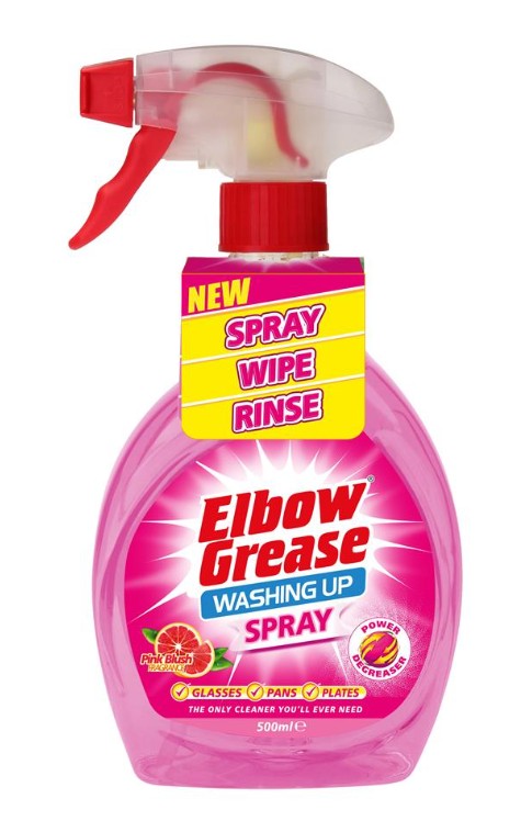 Elbow Grease Pink Washing Up Liquid Spray 500ml